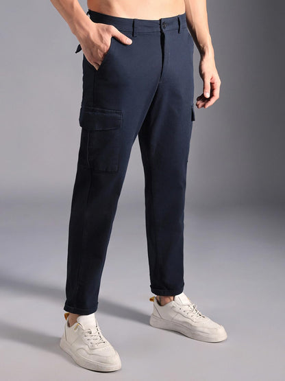 High Star MenS Regular Pants (Hsmwts2402_Nv_Navy Blue