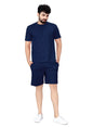 ELLITI Cotton Blend Casual Round Neck Half Sleeve Oversized Co-ord Set Mens, Pyjama Set, Sleepwear Loungewear T-Shirt and Short