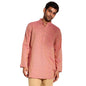 Fabindia MenS Cotton Dobby Regular Short Kurta (1038371Purple_Purple