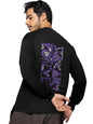 Bewakoof Mens Wakanda Forever 2.0 Graphic Print Black Round Neck Full Sleeve Oversized T-Shirt