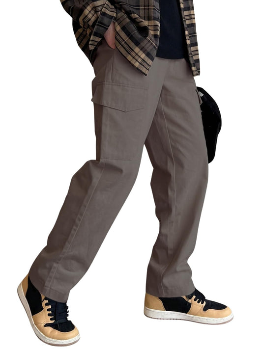 Greciilooks MenS Regular Casual Pants (Gl-Tp-1079_Grey