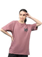 Rigo Terry Printed Oversized T-Shirt for Women | Drop Shoulder, Half Sleeves T-Shirt for Women | Oversized Baggy Fit T-Shirt for