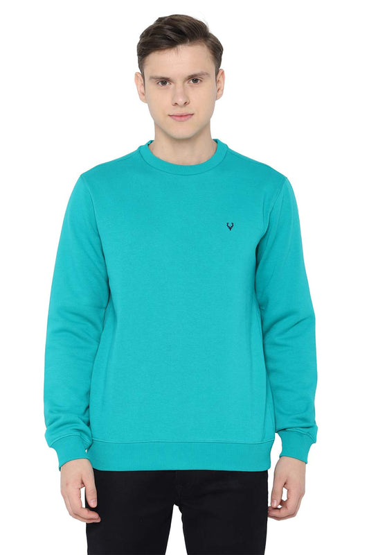 Allen Solly Men Solid Casual Full Sleeve Crew Neck T-Shirt
