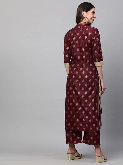 ANNI DESIGNER Women's Cotton Regular Kurta with Palazzo