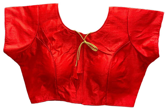 Vihu Fashion Womens Phantom Silk Short Sleeves Readymade Saree Blouse
