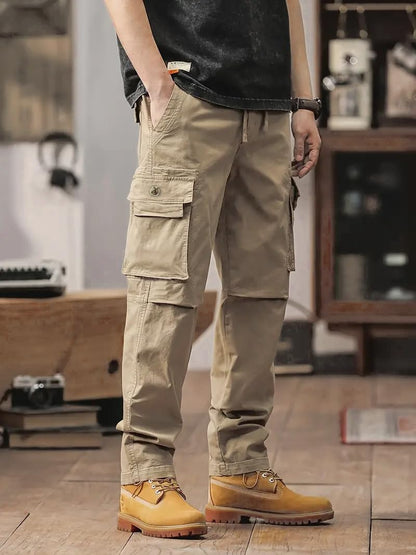 TAGAS Mens Tapered Jogger Cargo Pant || Trousers Casual Pant || Cargo Pant || Pant || Track Pant for Man ||(MC-14) Khaki