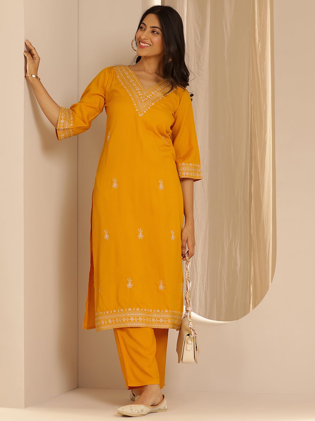 Libas WomenS Viscose Kurta Set (36903