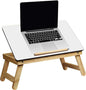 Yajnas Wooden Multipurpose Foldable Laptop Table With Cup & Tab Holder| Table Holder Study Table, Breakfast Table, Foldable & Po
