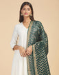 Fabindia Green Cotton Silk Hand Woven Dupatta (Free Size)