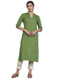 Libas WomenS Rayon Blend Woven Design Straight Kurta (29048_Green
