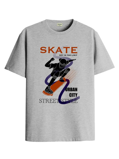 ADRO T Shirts for Boys & Girls | Skate Street Style Printed T-Shirt | Ages 3-14 | 100% Cotton Round Neck Tshirt for Boys |KRN-L2