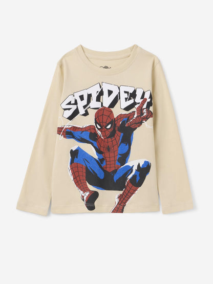 The Souled Store Official Spider-Man : Peter Parker Boys Round Neck Multicolor Color Blocked Cotton Full Sleeve T-Shirts