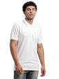 Turtle Men Poly Cotton Solid White Polo Tshirt