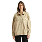 Pepe Jeans Kay Twill Garment Dyed Oversize Shirt Beige