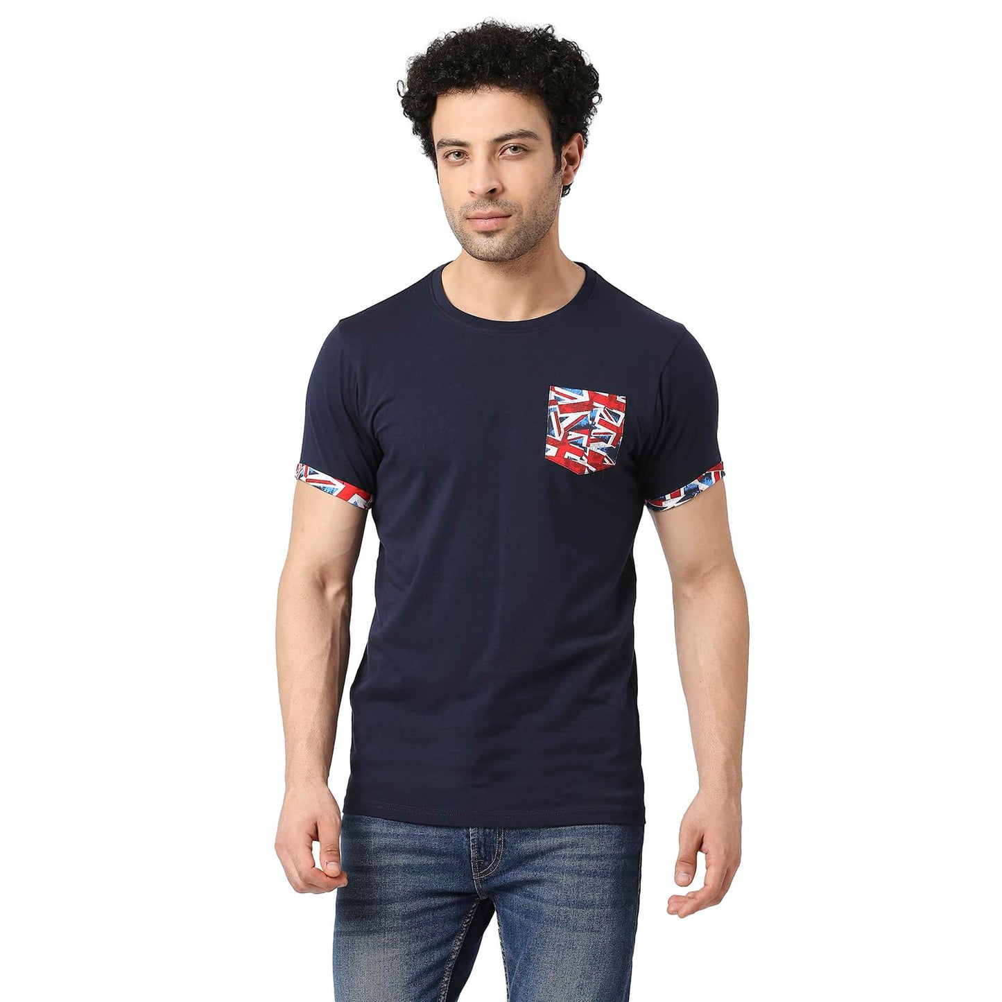 Pepe Jeans MenS Printed Slim Fit T-Shirt (Pm509033595S_Navy