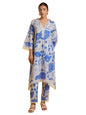 LookMark Womens Printed Cotton Blend Straight Kurta Pant Set with Lace - Comfortable Ethnic Wear for Women, Elegant Design, Sui
