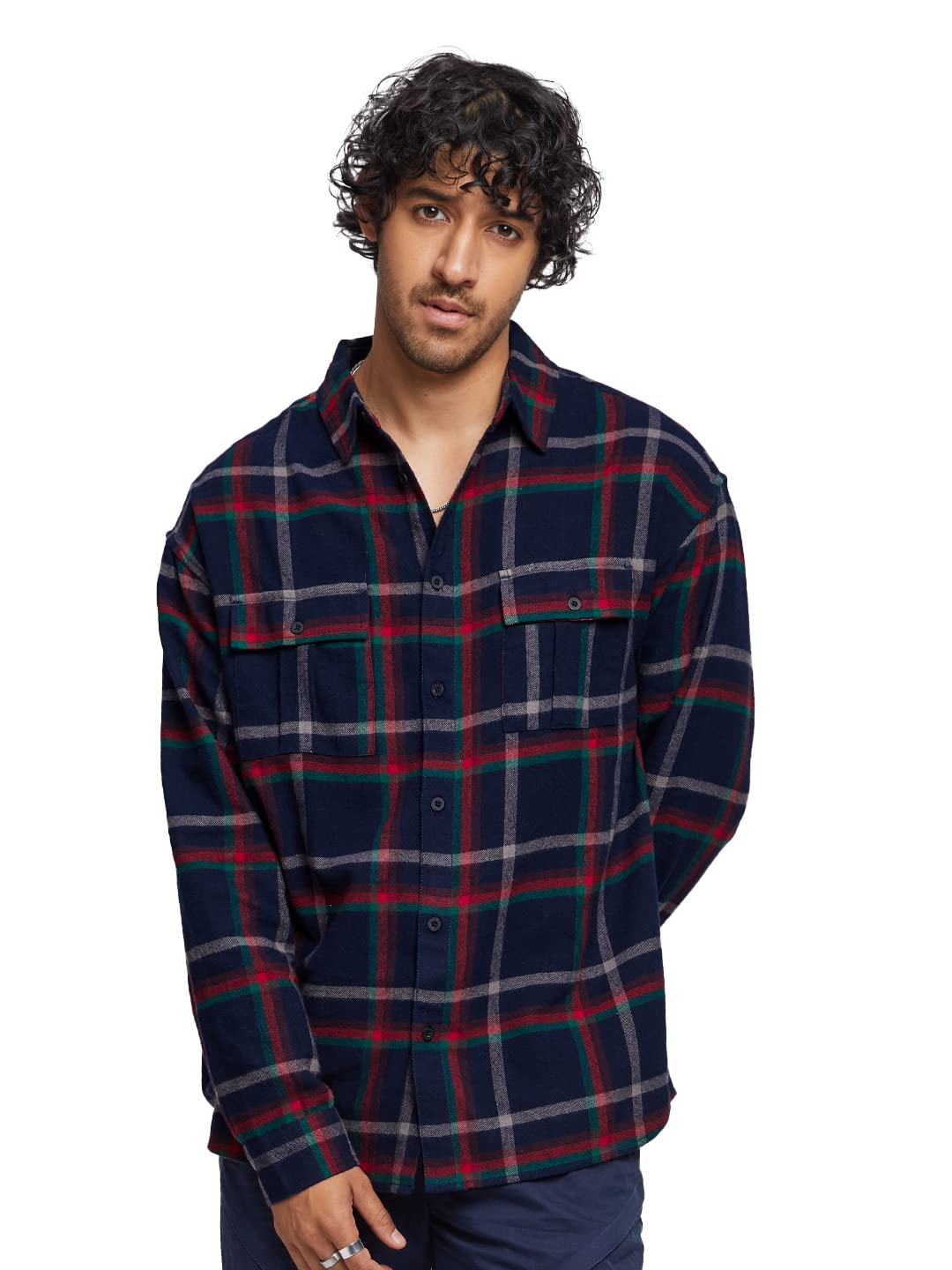 The Souled Store|Plaid: Red Mens and Boys Shirts|Full Sleeve|Regular fit Solid |100% Cotton Red Color Men Utility Shirts Shirt F