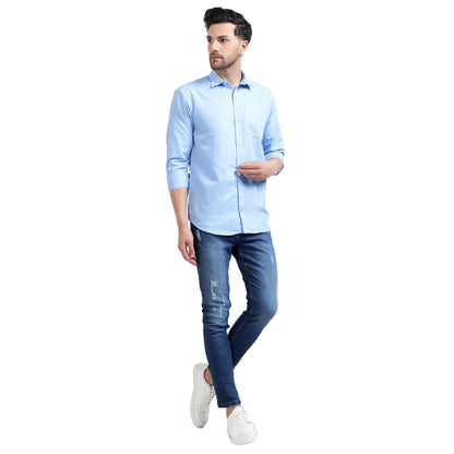 Tee Projekt Premium Plain Cotton Shirt for Men | Cotton Shirt | Casual Shirt | Solid Shirt | Full Sleeves | Formal Shirt (SFA-ST