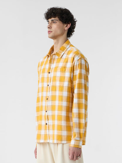The Souled Store Plaid: Amber Gold Men Relaxed Shirts