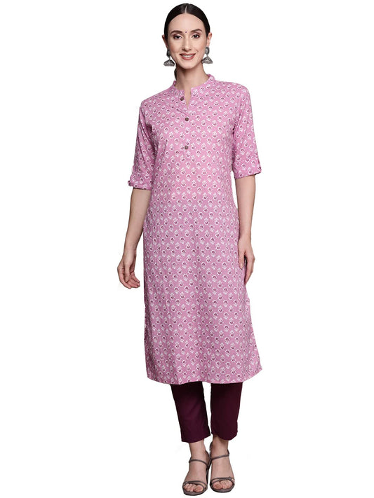 ishin Women's Cotton A-Line Kurta