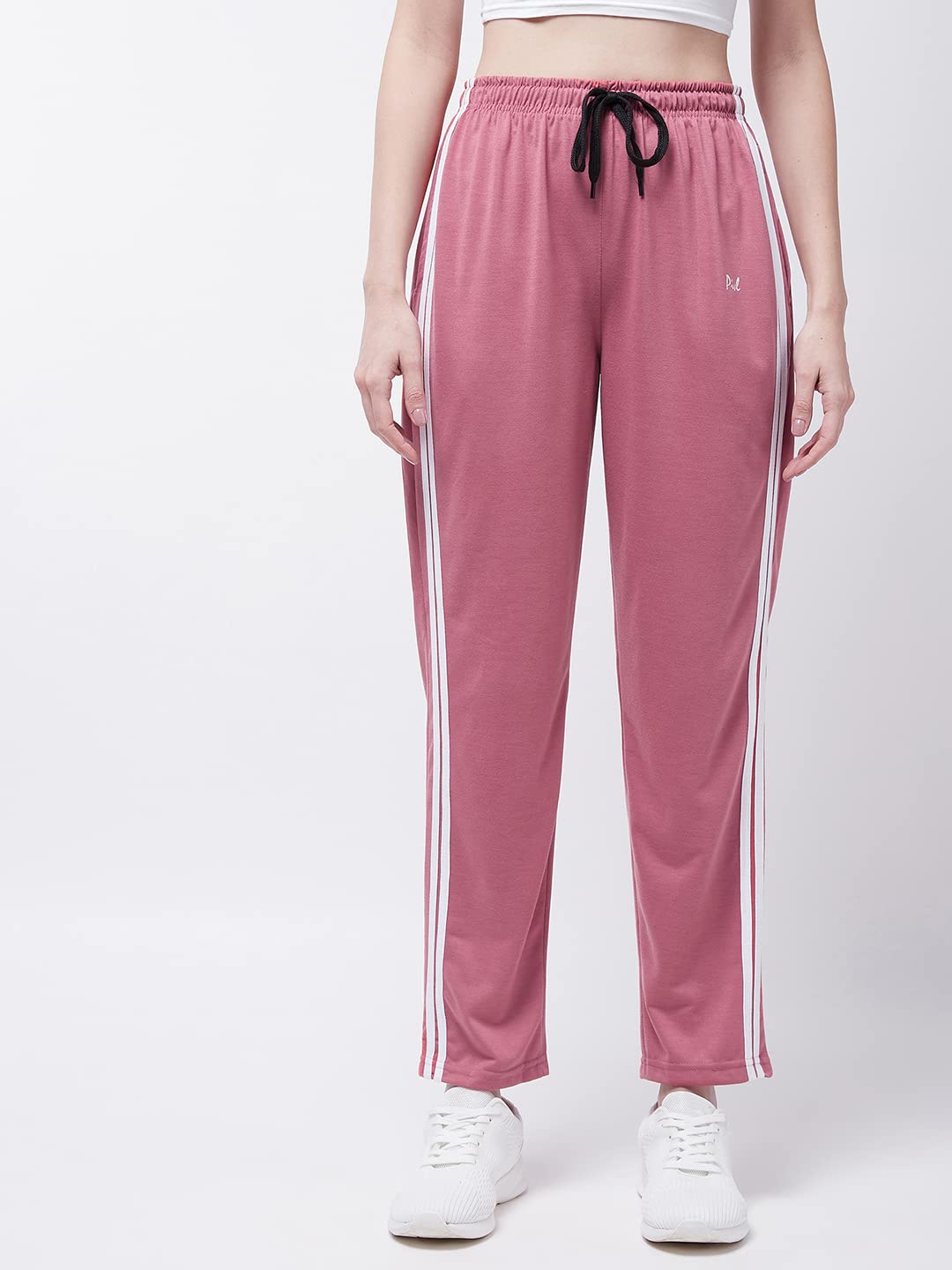 Pivl Striped Womens Rosepink Track Pant