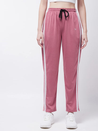 Pivl Striped Womens Rosepink Track Pant