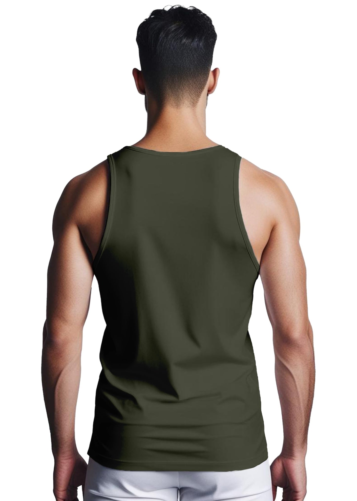 Peppyzone Mens Printed Regular Fit Vest (TT-ArmyP-1092_Olive