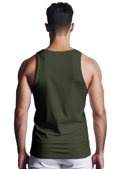 Peppyzone Mens Printed Regular Fit Vest (TT-ArmyP-1092_Olive