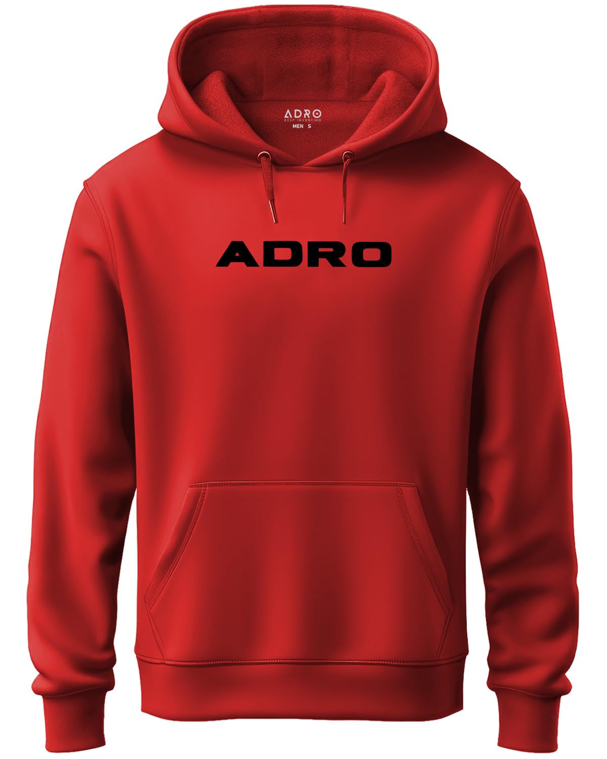 ADRO Mens Hoodies with Itachi Uchiha Anime Backside Printed, 100% Cotton 340GSM. (H23-M-ITA-RD_Red)