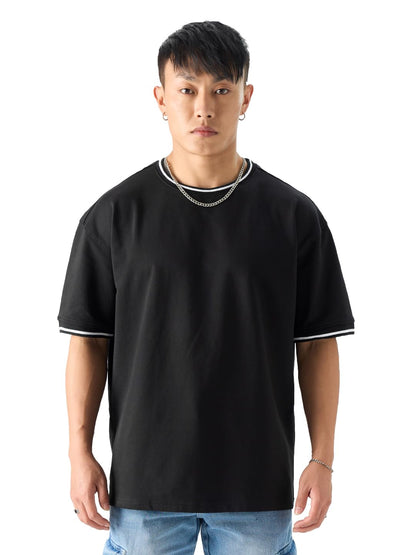 The Souled StoreSolids Oversized: BlackOversized T-Shirts