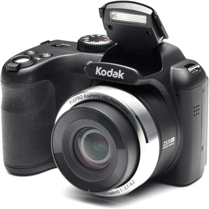 KODAK PIXPRO AZ252 Digital Camera, 3” LCD, Black, Plastic/Glass/Metal, Point & Shoot