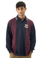The Souled Store Official FCB Love of Football Men and Boys Multicolor Collared Neck Long Sleeve Graphic Printed Cotton Oversize