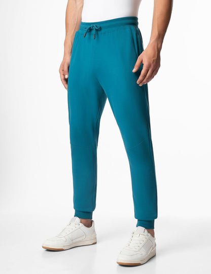 FYLTR Mens Casual Straight Leg Joggers with Stripe Tape Detail - Elasticated Waist with Drawstring | Zip Pockets | Solid Color