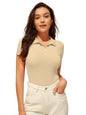 AVANOVA Slim Fit Western for Womens Ruched Solid Tunic Top_Skin