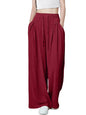 Greciilooks WomenS Loose High Rise Textured Trousers | High-Waisted Pant | Korean Trousars