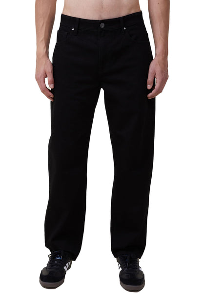 Kotty MenS Regular Mid Rise Black Jeans