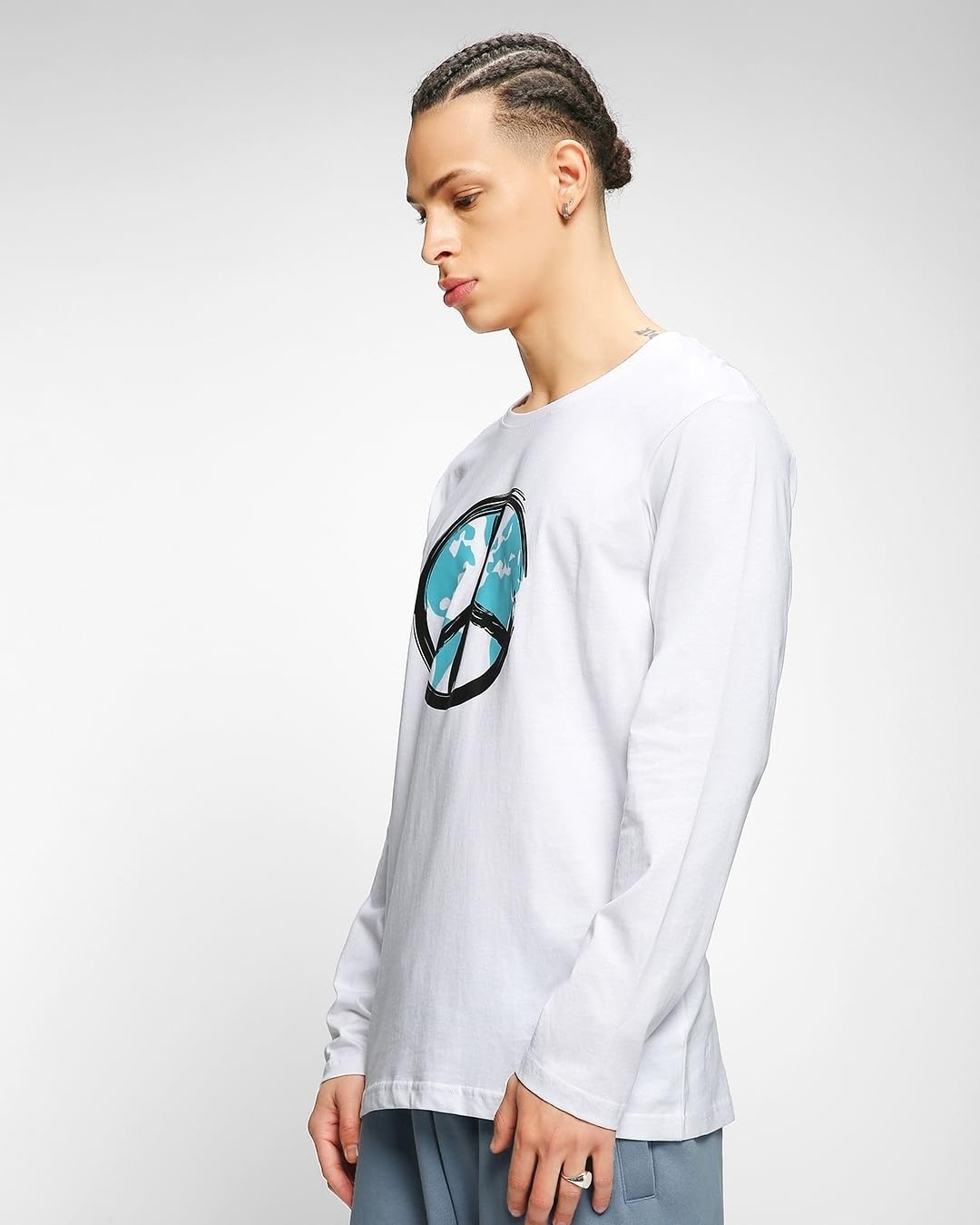Bewakoof Mens Graphic Printed 100% Cotton T-Shirt - Regular Fit, Round Neck, Full Sleeves