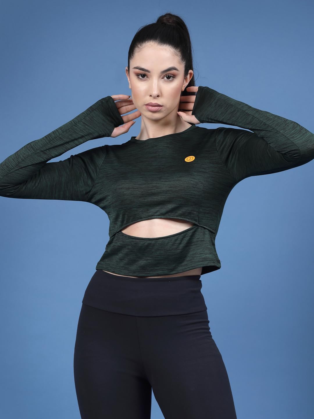 Rigo Round Neck Activewear Top for Women | Comfort Fit Stylish Active T-Shirt for Girls | Gym/Sports Wear Tees & Workout Tops