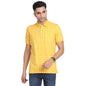 Turtle Men Cotton Stretch Slim Fit Yellow Polo T-Shirt