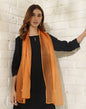 Fabindia Ochre Cotton Silk Embroidery Stole (1.8m x 56cm) (Free Size)