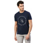 Dennis Lingo MenS Pure Cotton Printed Half Sleeves Casual T-Shirt (Navy)