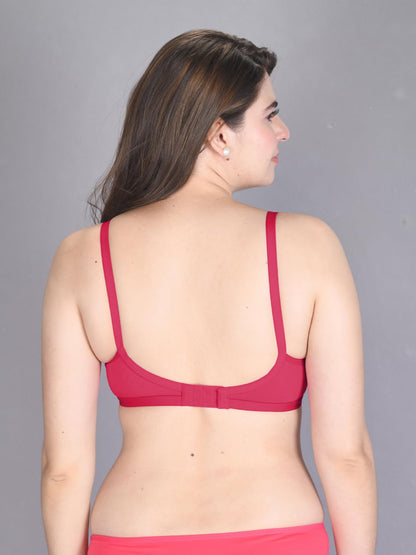 Lux Venus Comfortable Tees Bra With Adjustable Strap Fuschia