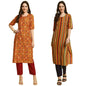 Pinkmint Kurta & Pant Set ll Printed Kurti ll Combo Kurta Set ll (Pack of 2)