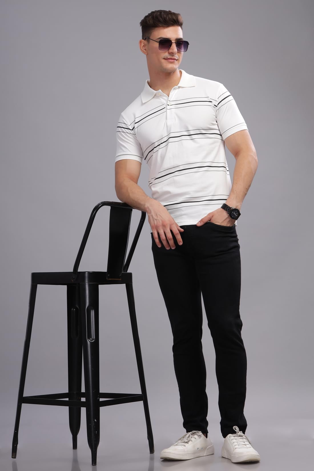 ADRO Polo T-Shirt for Men| Printed Polo T-Shirt | Cotton Polo T Shirt Also in Plus Size|PNOP24-L1
