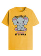 ADRO T Shirts for Boys & Girls | Elephant Printed T-Shirt | Ages 3-14 | 100% Cotton Round Neck Tshirt for Boys |KRN-L2-FINDS-MU-
