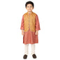 Fabindia Kids Tussur Ghicha Printed Nehru Jacket Silk_2-3Y