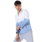 Campus Sutra Mens White Colourblocked Button Up Collared Shirt for Casual Wear | Shirt Crafted with Regular Sleeve, Comfort Fit