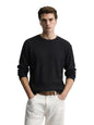 The Indian Garage Co Mens Relaxed Fit Textured Full Sleeves Crew Neck Sweater