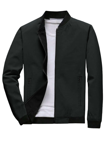 Noble Monk Bomber Jacket For Men | Mens Quilted Standard Length Jacket | Full Sleeve Mens Jacket