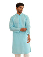 SOJANYA (Since 1958 Festive Heritage Elegant Chikankari Sky Blue Kurta for Men